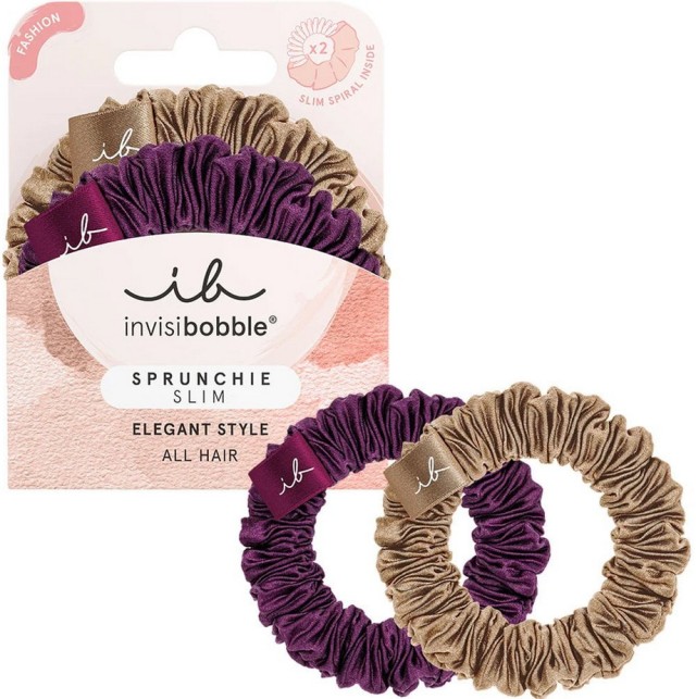 Invisibobble Sprunchie Slim Elegant Style The Snuggle is Real Λαστιχάκι Μαλλιών 2τμχ
