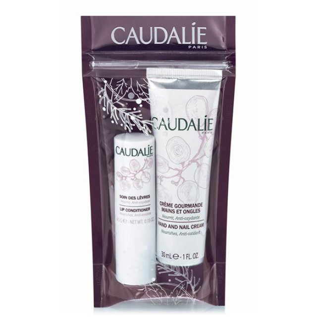 Caudalie Hand and Nail Cream 30ml + Lip Conditioner 4.5g