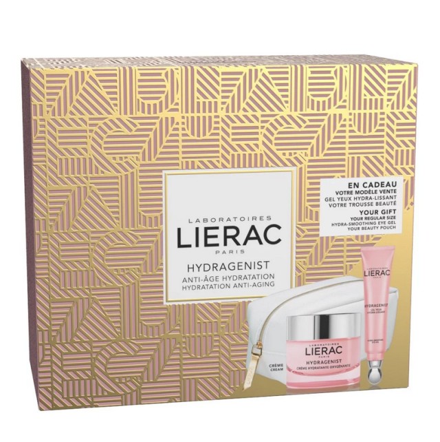 Lierac Set Hydragenist Creme Ενυδατική Κρέμα για Κανόνικες-Ξηρές Επιδερμίδες 50ml + Lierac Hydragenist Gel Yeux 15ml + ΔΩΡΟ Συλλεκτικό Νεσεσέρ