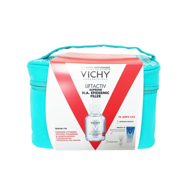 Vichy Set Liftactiv Supreme H.A. Epidermic Filler 30ml + Δώρο Capital Soleil SPF50 Uv-Age Daily 3ml + Mineral 89 10ml + Νεσεσέρ 1τμχ