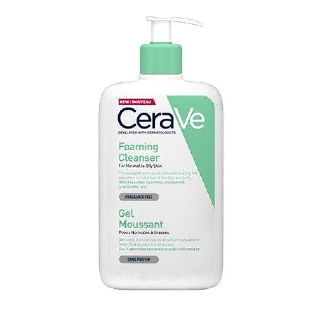 CeraVe Foaming Cleanser Gel Καθαρισμού για Κανονική - Λιπαρή Επιδερμίδα 1000ml
