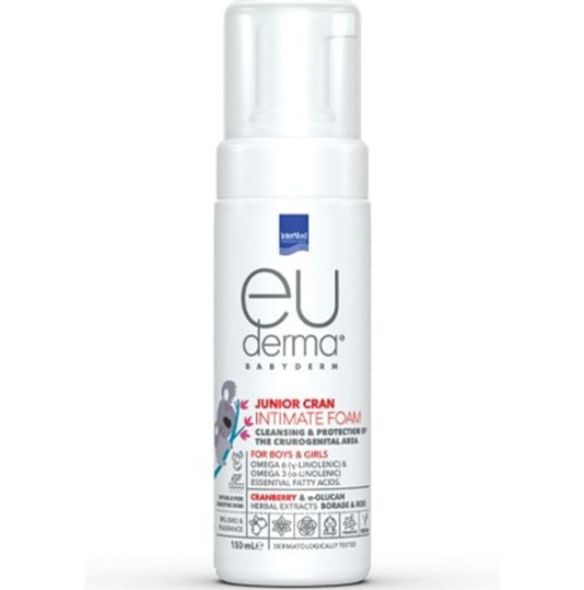 Intermed Euderma Babyderm Junior Cran Intimate Foam Αφρός Καθαρισμού της Γεννητικής Περιοχής για Αγόρια & Κορίτσια 150ml