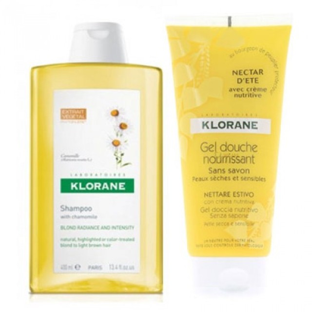 Klorane Shampooing a la Camomille 400ml + ΔΩΡΟ Αφρόλουτρο Gel Douche Nourissant 200ml