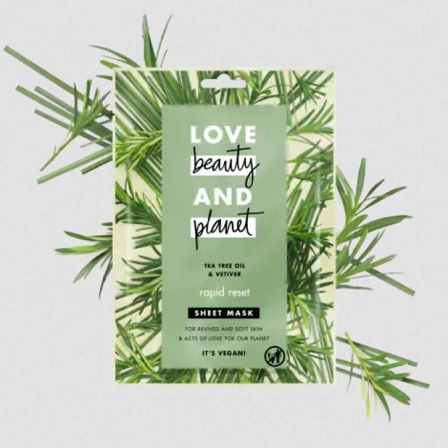 Love Beauty And Planet Face Sheet Mask Tea Tree Oil & Vetiver 21ml