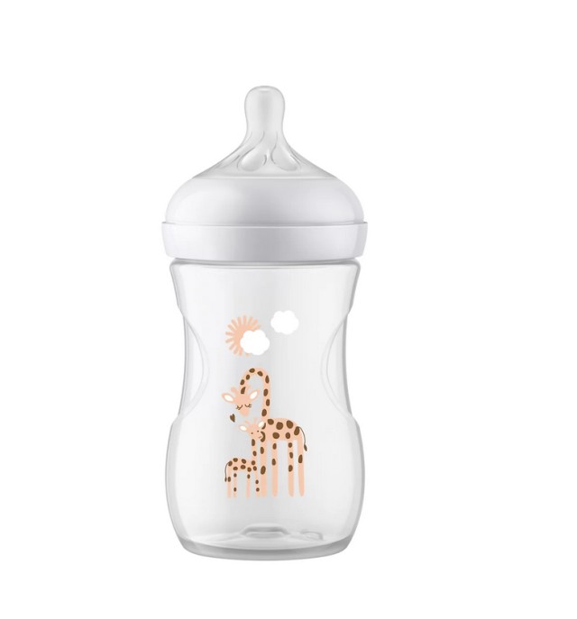 Philips Avent Μπιμπερό Natural Response Giraffe 1m+ 260ml SCY903/66