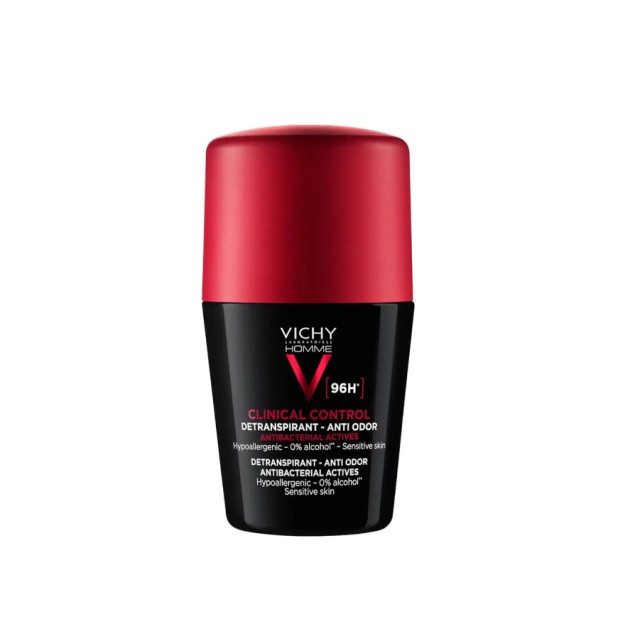 Vichy Clinical Control Roll-On Detranspirant Anti-Odeur Homme 96h 50ml