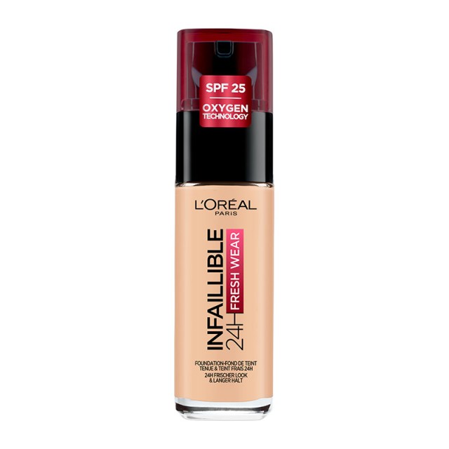 L'oreal Paris ΙΝFAILLIBLE 24H ΥΓΡΟ ΜΕΙΚΑΠ ΓΙΑ ΠΛΗΡΗ ΚΑΛΥΨΗ 180 ROSE SAND 30ml