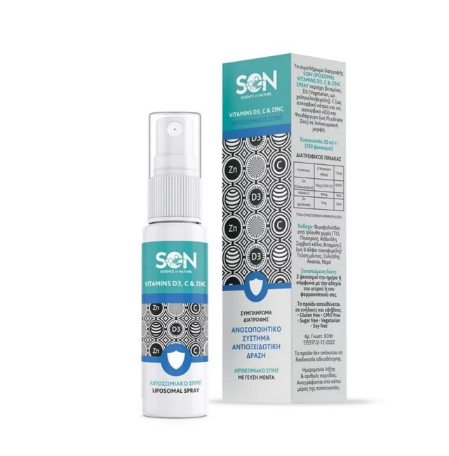 Son Liposomal Vtamins D3, C & Zinc Spray 30ml