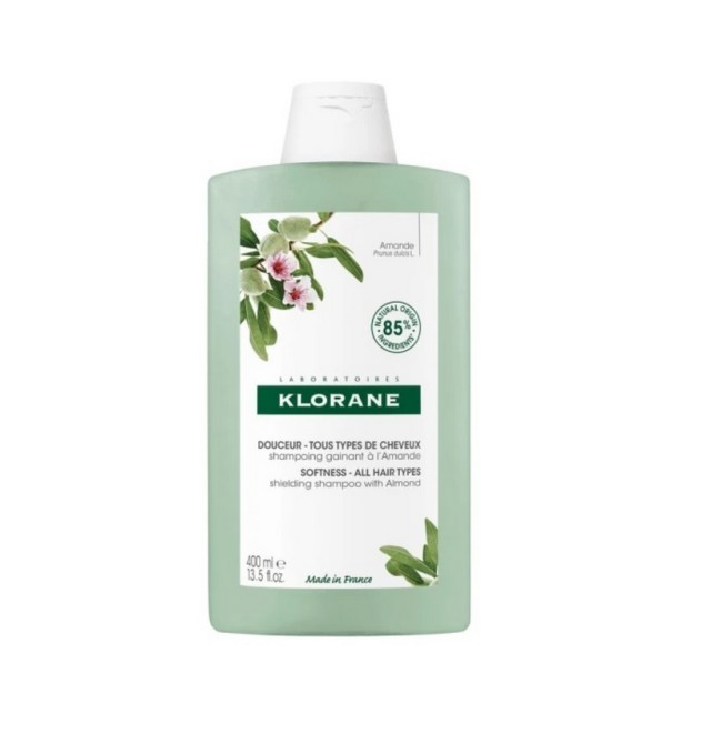 Klorane Shampoo Amande Προστατευτικό Σαμπουάν Αμυγδάλου για Όλους τους Τύπους Μαλλιών 400ml