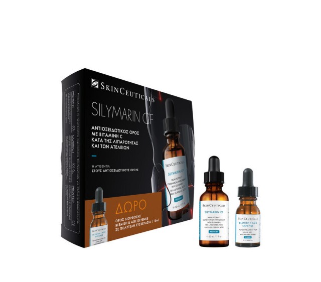 SkinCeuticals Set Silymarin CF Αντιοξειδωτικός Ορός με Βιταμίνη C 30ml & Δώρο Blemish + Age Defence 15ml