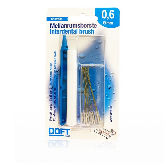 Doft Interdental Brush Μεσοδόντια Βουρτσάκια 0,6mm 12τμχ