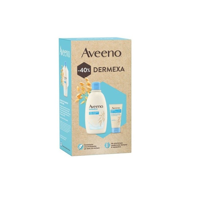 Aveeno Set Dermexa Daily Emollient Body Wash 300ml + Aveeno Dermexa Fast & Long Lasting 75ml