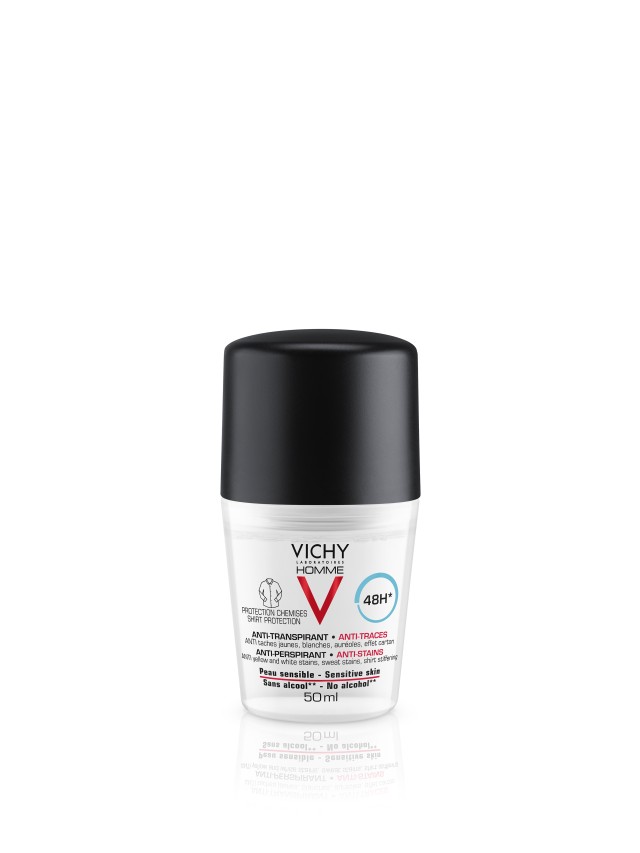 VICHY HOMME Deodorant Anti Transpirant 48h - Δεν Λεκιάζει 50ml