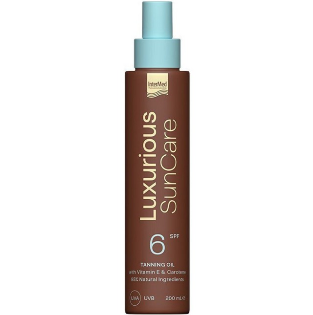 Intermed Luxurious Sun Care Tanning Oil SPF6 with Vitamin E & Carotene 200ml