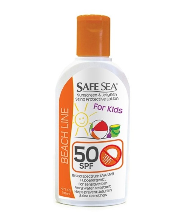 Safe Sea Sunscreen & Jellyfish Sting Protective Lotion for Kids SPF50 118ml