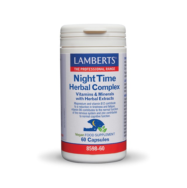 Lamberts Night Time Herbal Complex Συμπλήρωμα Διατροφής για την Βελτίωση του Ύπνου 60 Κάψουλες