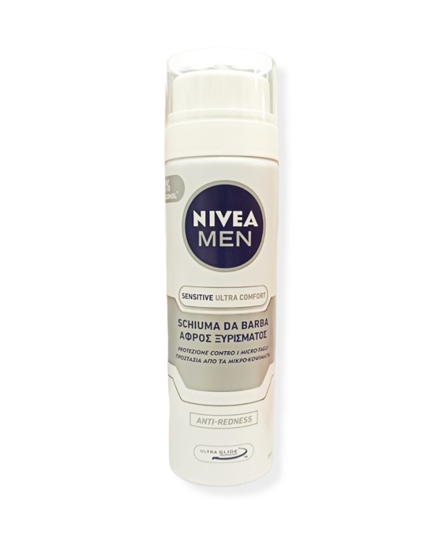 Nivea Men Sensitive Ultra Comfort Ανδρικός Αφρός Ξυρίσματος 200ml