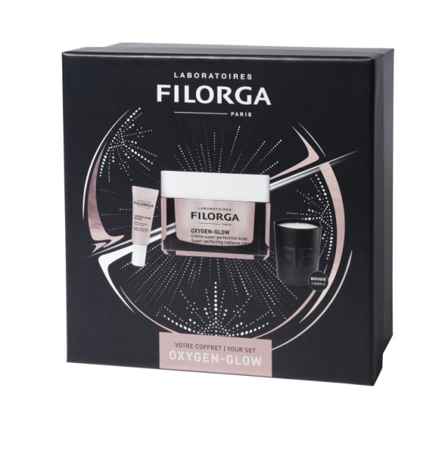 Filorga Set Oxygen Glow Cream Κρέμα για Λαμπερό & Αψεγάδιαστο Δέρμα 50ml + Δώρο Oxygen Glow Eye Cream 4ml + Αρωματικό Κερί 1τμχ