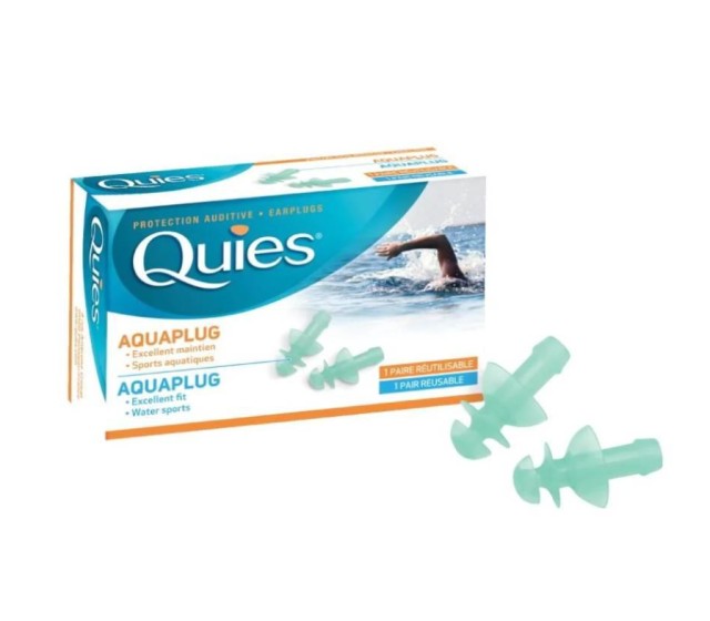 Quies Aquaplug Ωτοασπίδες Σιλικόνης για Κολύμβηση x1 ζεύγος