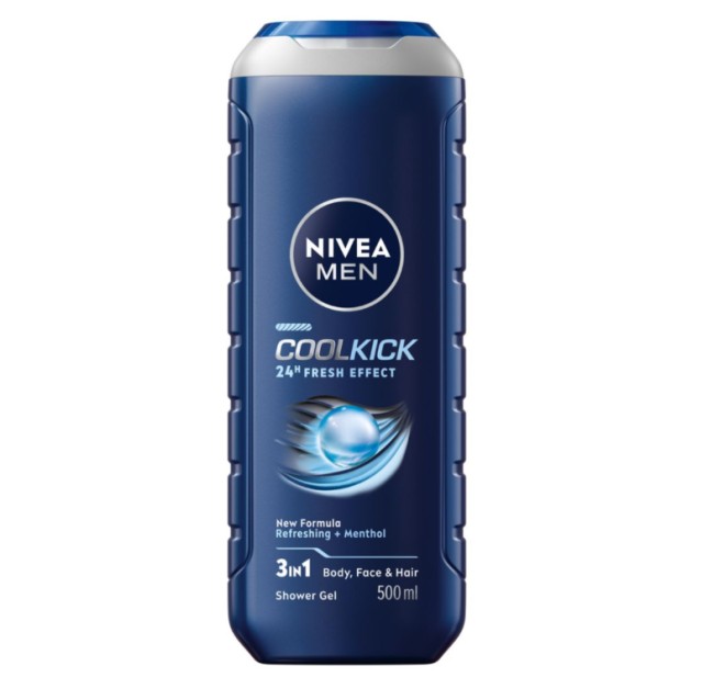 Nivea Men Cool Kick 3in1 Shower Gel 500ml