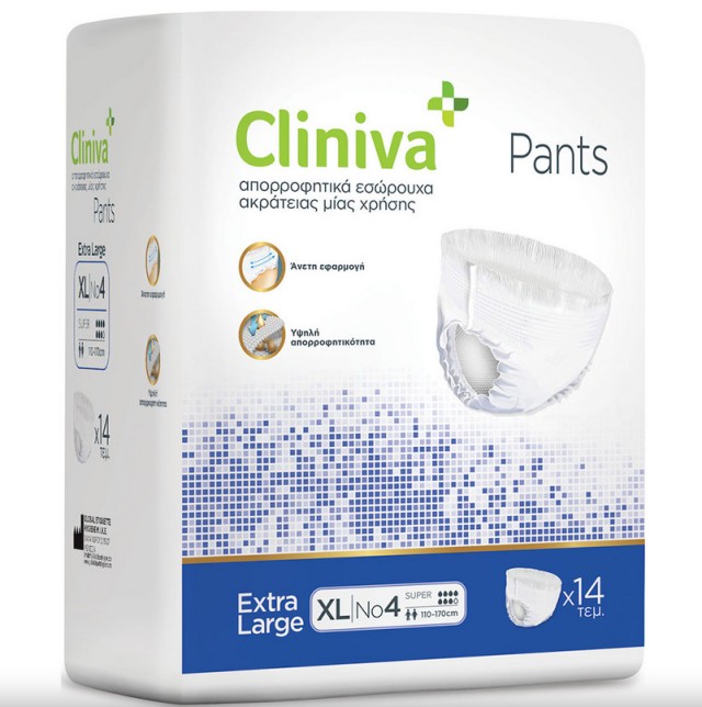 Cliniva Pants No4 XL 14τεμ.
