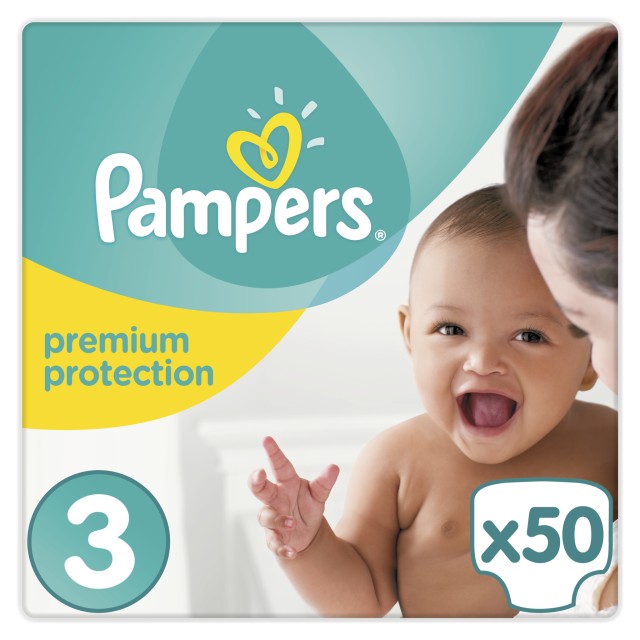 PAMPERS ΠΑΝΕΣ NEW BABY MIDI No 3 (4-9kg) ΣΥΣΚΕΥΑΣΙΑ 50ΤΜΧ