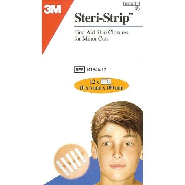 3M Steri Strip Αυτοκόλλητες Ταινίες Συγκράτησης Δέρματος (0.6cm x 10cm) 12τμχ.