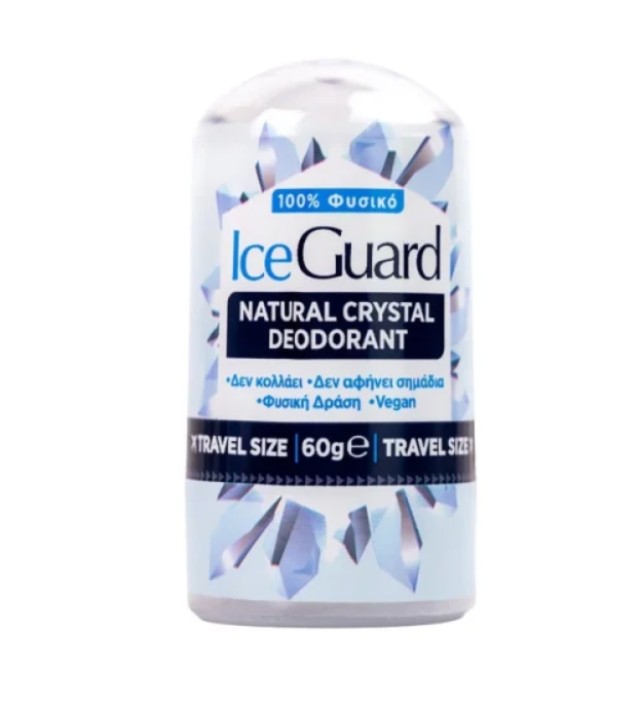 Optima Ice Guard Natural Crystal Deodorant Twist Up Mini Travel Size Φυσικό Κρυσταλλικό Αποσμητικό 60g