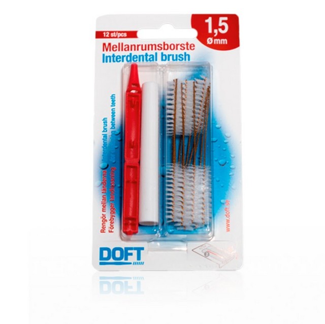 Doft Interdental Brush Μεσοδόντια Βουρτσάκια 1,5mm 12τμχ