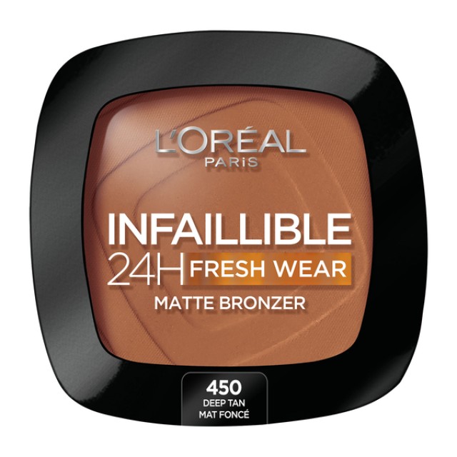 L'Oreal Paris Infallible 24H Fresh Wear Matte Bronzer 450 Deep Tan 9g