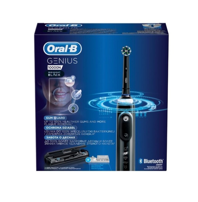 Oral-B Genius 10000N Midnight Black Ηλεκτρική Οδοντόβουρτσα Μαύρη 1τμχ