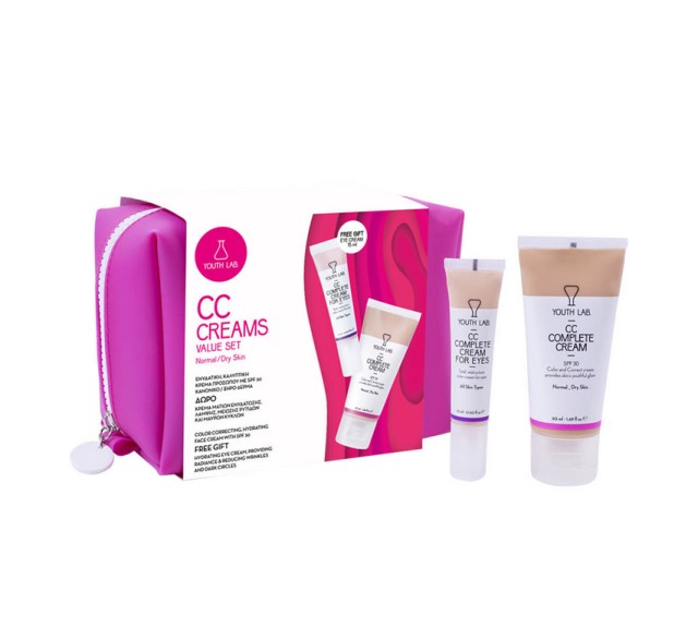 Youth Lab Set CC Complete Cream SPF30 For Normal To Dry Skin 50ml + CC Complete Cream for Eyes 15ml