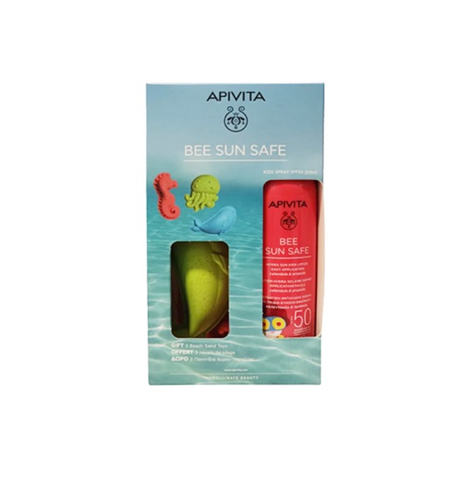 Apivita Set Bee Sun Safe Hydra Sun Kids Lotion SPF50 με Καλέντουλα & Πρόπολη 200ml + Δώρο 3 Παιχνίδια Άμμου Παραλίας