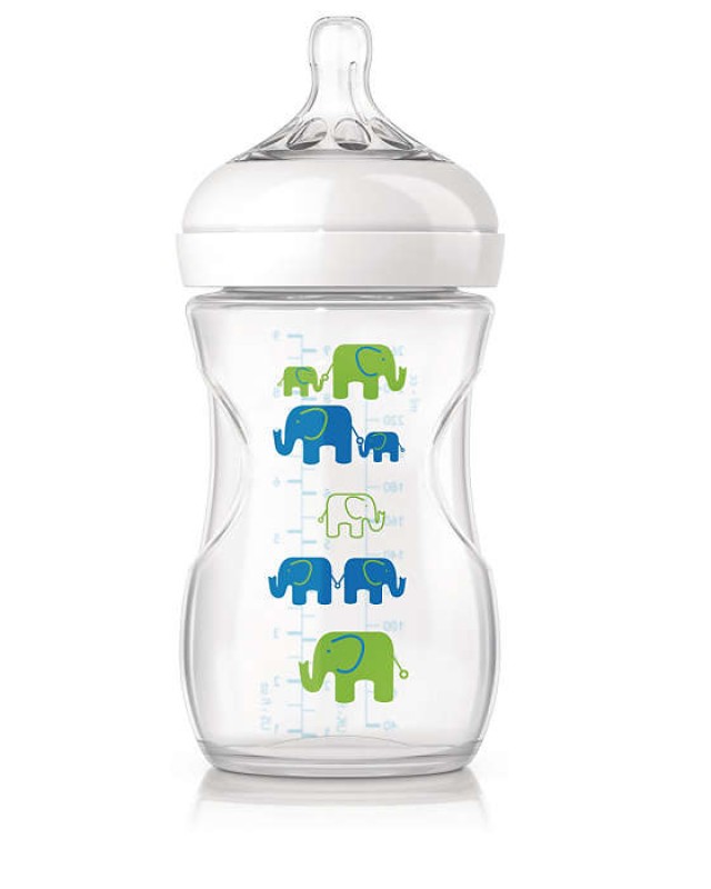 AVENT Μπιμπερό Natural χωρίς BPA Μπλε Ελεφαντάκι SCF627/17