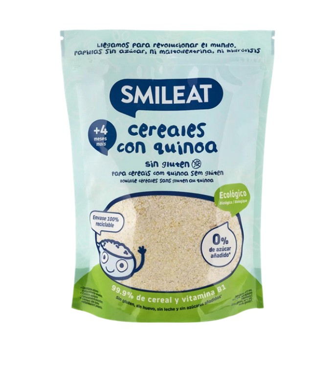 Smileat Βρεφική Κρέμα Δημητριακών με Κινόα Χωρίς Γλουτένη +6 Μηνών ΒΙΟ 200gr