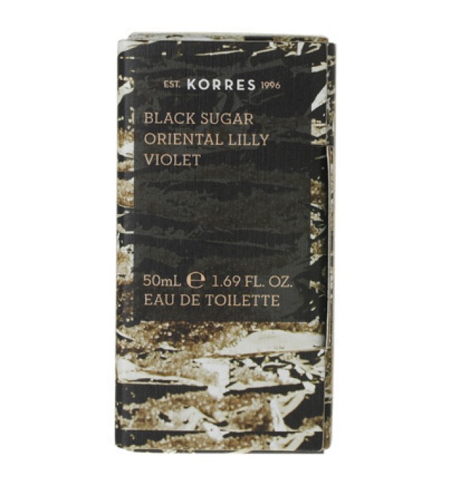 KORRES Eau de Toilette Black Sugar, Oriental Lily & Violet Γυναικείο Άρωμα 50ml