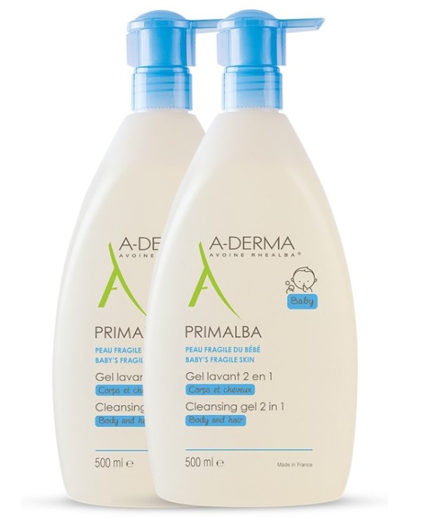 Aderma Baby Primalba Gel Lavant 2 in 1 2X500ml -50% στο 2ο Προϊον