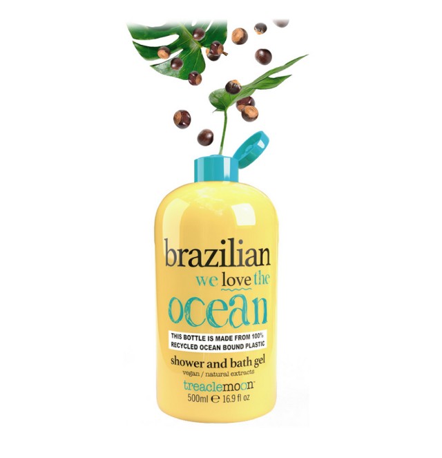 Treaclemoon Brazilian Love Shower & Bath Gel Αναζωογονητικό & Ενυδατικό Αφρόλουτρο Σώματος με Εκχύλισμα Γκουαρανά 500ml