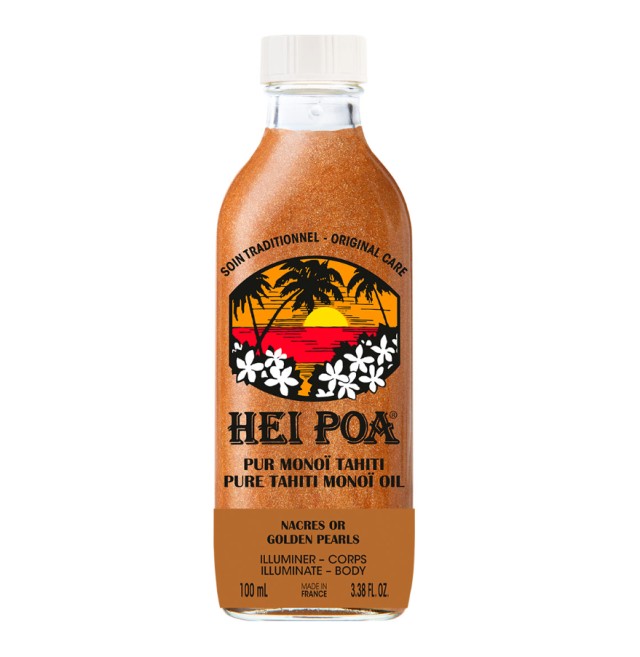 Hei Poa Pure Tahiti Monoi Oil Golden Pearls Λάδι Ενυδάτωσης & Λάμψης με Ιριδίζον Αποτέλεσμα 100ml