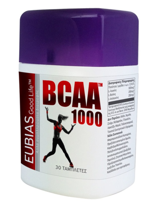 Superfoods Eubias Good Life BCAA™ 1000, 30 Ταμπλέτες