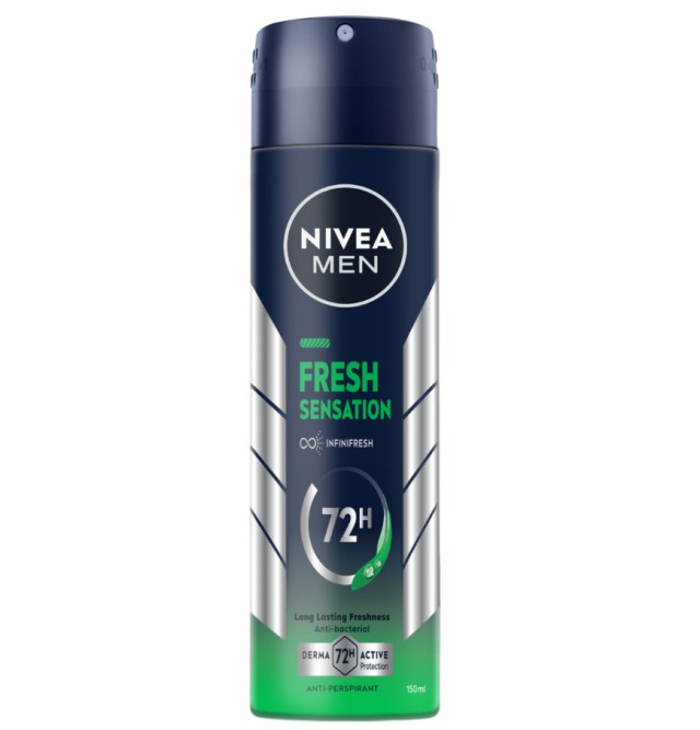 Nivea Men Fresh Sensation Spray 72h Ανδρικό Αποσμητικό 150ml