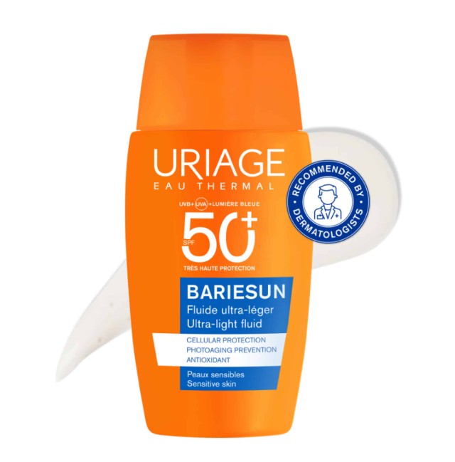 Uriage Bariesun Ultra Light Fluid SPF50+ Λεπτόρρευστο Αντηλιακό Προσώπου για Πρόληψη της Φωτογήρανσης 30ml