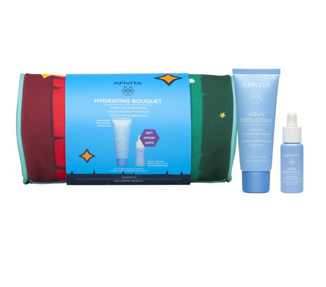 Apivita Set Hydrating Bouquet Aqua Beelicious Κρέμα Πλούσιας Υφής 40ml + Δώρο Mini Booster Αναζωογόνησης & Ενυδάτωσης 10ml