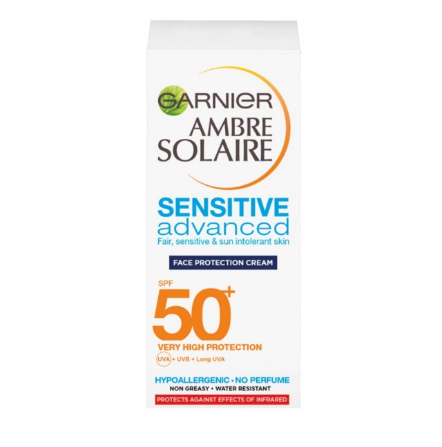 Garnier Ambre Solaire Sensitive Advanced Face Cream SPF50+ 50ml