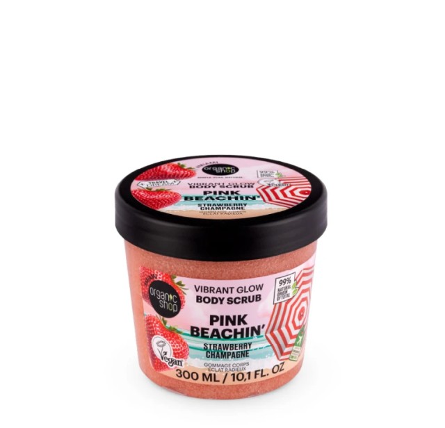 Organic Shop Travel Dream Pink Beachin Body Scrub Απολεπιστικό Σώματος με Φράουλα 300ml
