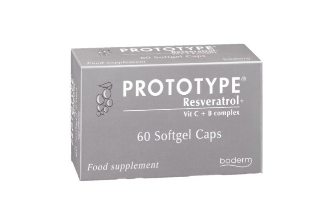 Boderm Prototype Resveratrol + Vit C + B Complex 60 softgel caps
