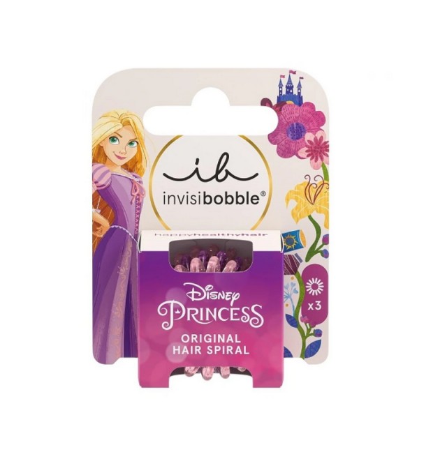 Invisibobble Disney Princess Original Hair Spiral Rapunzel Λαστιχάκια Μαλλιών 3τμχ