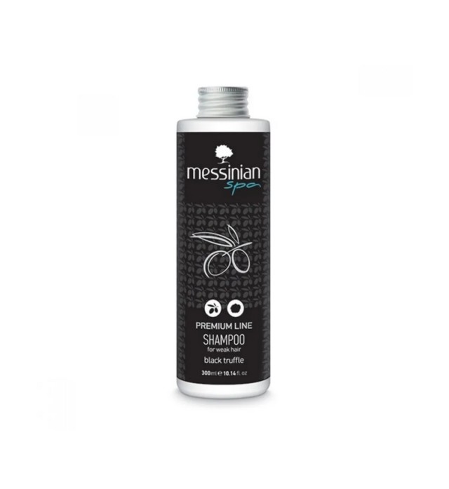 Messinian Spa Premium Line Shampoo Σαμπουάν Με Μαύρη Τρούφα Για Αδύναμα Μαλλιά 300ml