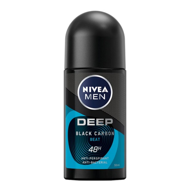 Nivea Men Deep Black Carbon Beat Roll-On Ανδρικό 50ml