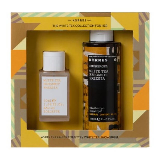 Korres Set White Tea Bergamot Freesia 50ml & Shower Gel  White Tea Bergamot Freesia 250ml